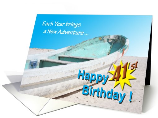 Happy 41st Birthday card (460759)