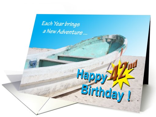 Happy 42nd Birthday card (460763)