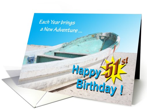 Happy 51st Birthday card (464160)