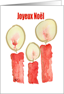 Merry Christmas - French, Three Red Candles card
