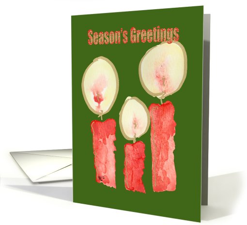 Season's Greetings, Three Red Candles card (732035)