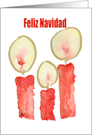 Merry Christmas - Spanish, Three Red Candles card