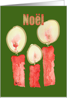 Happy Holidays - Noel, Three Red Candles card