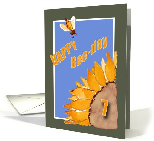 Happy Bee-Day - 7 - Sunflower and Bee card (776938)