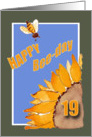 Happy Bee-Day - 19 - Sunflower and Bee card