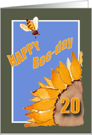 Happy Bee-Day - 20 - Sunflower and Bee card