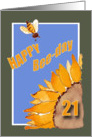 Happy Bee-Day - 21 - Sunflower and Bee card