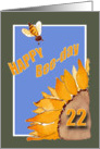 Happy Bee-Day - 22 - Sunflower and Bee card
