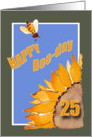 Happy Bee-Day - 25 - Sunflower and Bee card