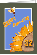 Happy Bee-Day - 32 - Sunflower and Bee card