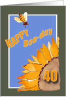 Happy Bee-Day - 40 - Sunflower and Bee card