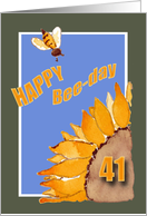 Happy Bee-Day - 41 - Sunflower and Bee card