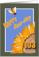 Happy Bee-Day - 103 - Sunflower and Bee card