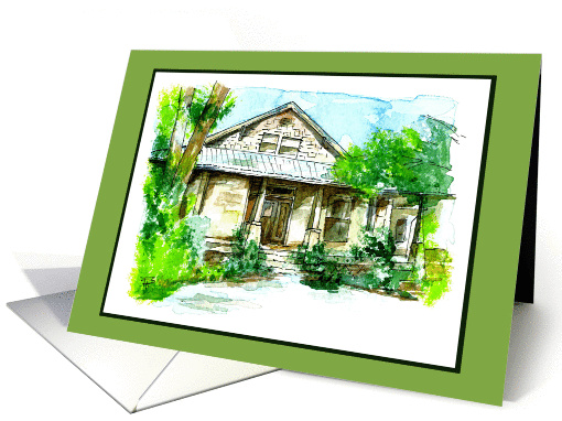 Watercolor House Blank card (937561)