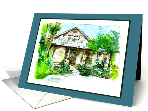 Watercolor House Blank card (937563)