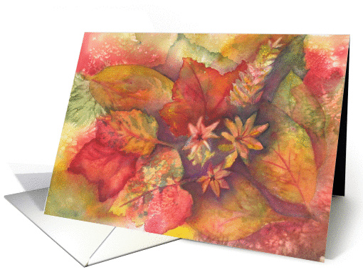 autumn leaves card (334350)