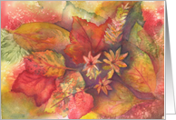 autumn leaves card
