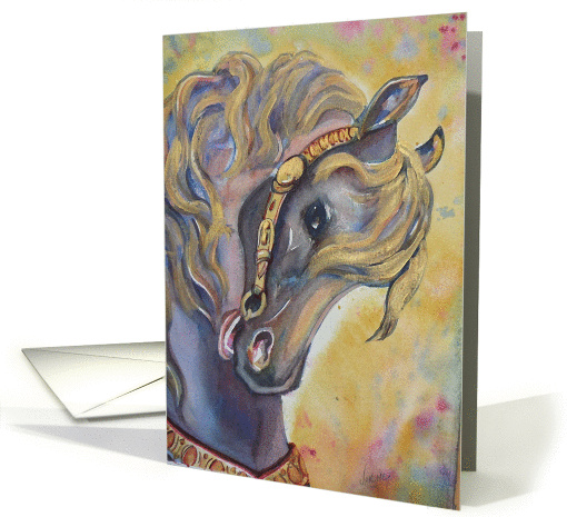 merry go round horse card (356703)