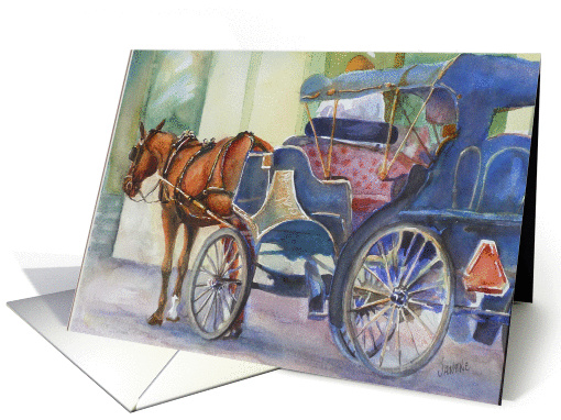 carriage horse card (362145)