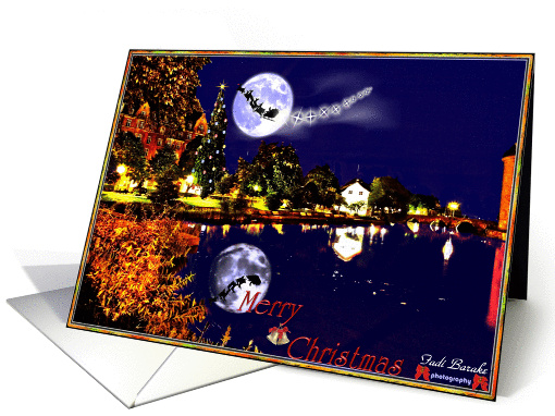 orebro castle in christmas night card (318772)
