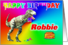 Robbie, T-rex Birthday Card Eater card