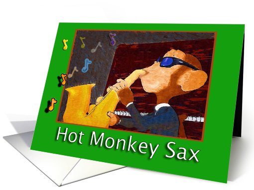 Hot Monkey Sax card (322745)