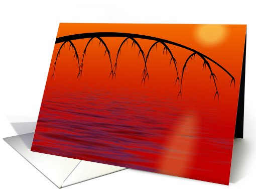 Peaceful Sunset Note Card (blank) card (331938)