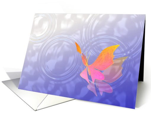 Butterfly ripples Note Card (Blank) card (331956)