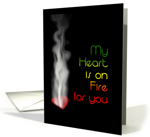My heart is on fire card (336713)