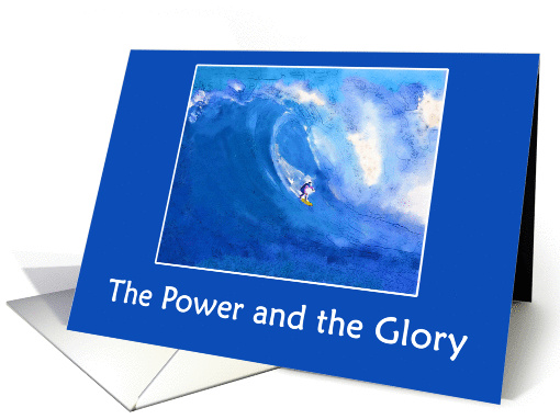 Power and Glory Surfing Watercolor card (338102)