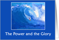 Power and Glory Surfing Watercolor card