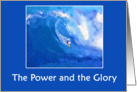 Power and Glory Surfing Watercolor card
