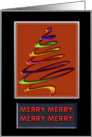 Merry, merry, merry Holiday tree card