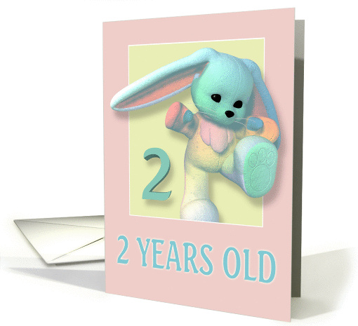 2 years old (Birthday Bunny) card (353723)
