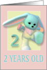 2 years old (Birthday Bunny) card