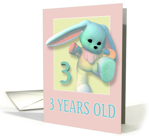 3 years old (Birthday Bunny) card (353727)