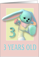 3 years old (Birthday Bunny) card
