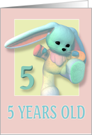 5 years old (Birthday Bunny) card