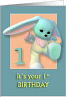 Your First Birthday Sweet Bunny card