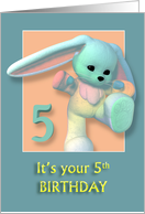 5th Birthday Sweet Bunny card