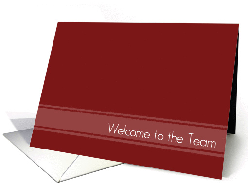 Series One Business Welcome to the Team (see notes) card (355239)
