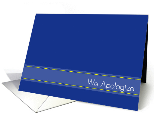Business Series Two,  Apology (see notes) card (355818)