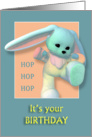Bunny Hop Birthday card