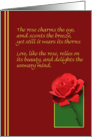 Rose love poetry (blank card) card