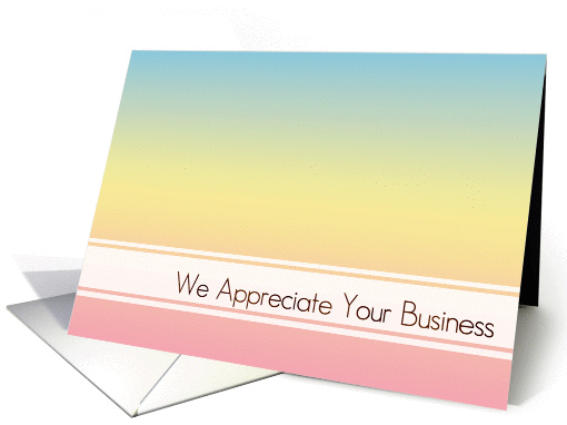 Business Series Three, We Appreciate Your Business(see notes) card