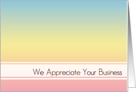 Business Series Three, We Appreciate Your Business(see notes) card