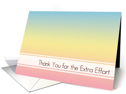 Business Series Three, Thank You for Extra Effort(see notes) card
