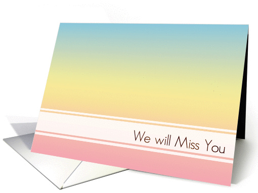 Business Series Three, Will Miss You(see notes) card (360060)
