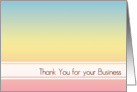 Business Series Three, thank you business(see notes) card