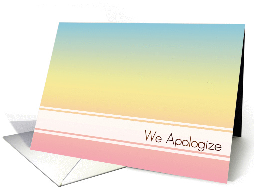 Business Series 3, We Apologize (see notes) card (360637)